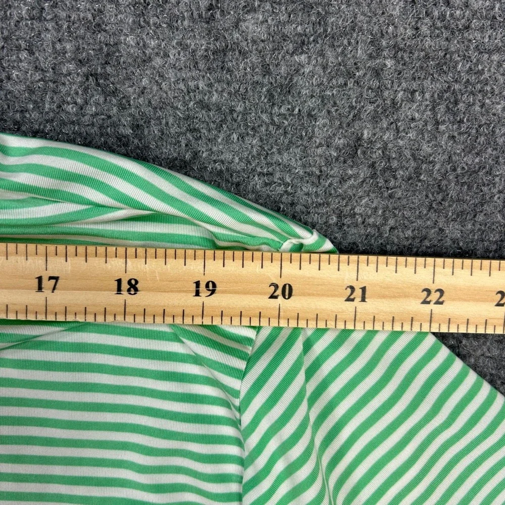 RLX Ralph Lauren Polo Shirt Mens‎ XL Green White Stripe Golf Wicking Comfort